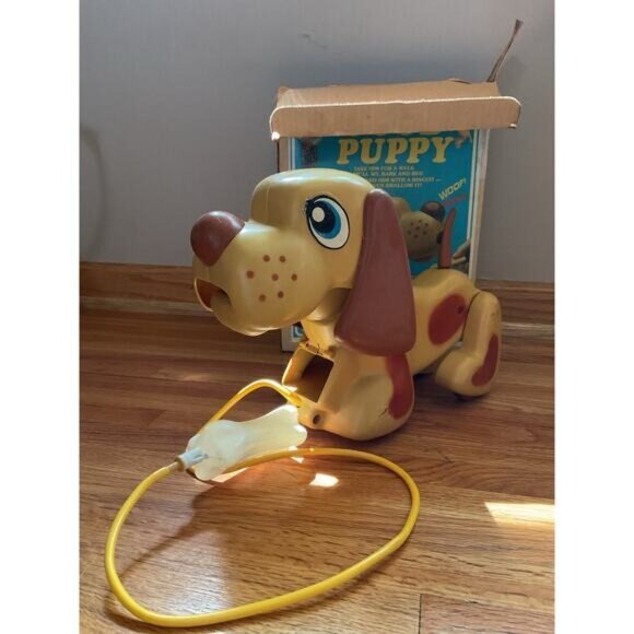 Vintage 1970s Coleco Good Puppy Barks For A Biscuit Toy With Box Ages 2 To 6 - Picture 10 of 13